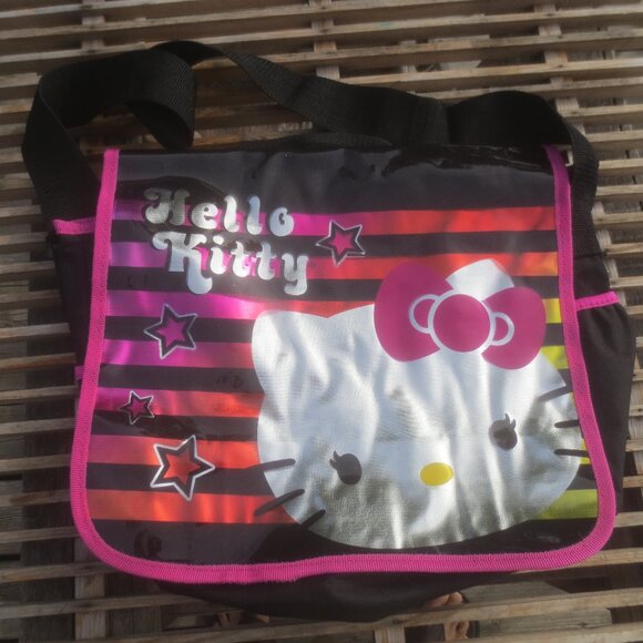 Hello Kitty Sparkle Glitter Messenger School Laptop Bag. - Picture 1 of 9